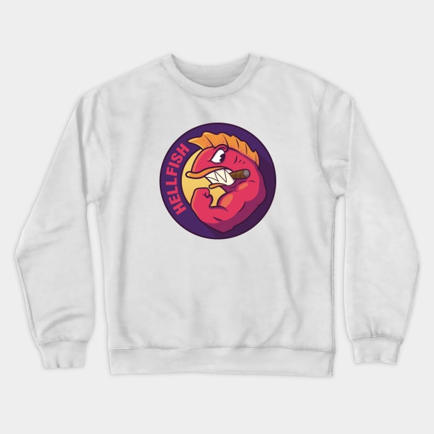 The Flying Hellfish Crewneck Sweatshirt by tvshirts